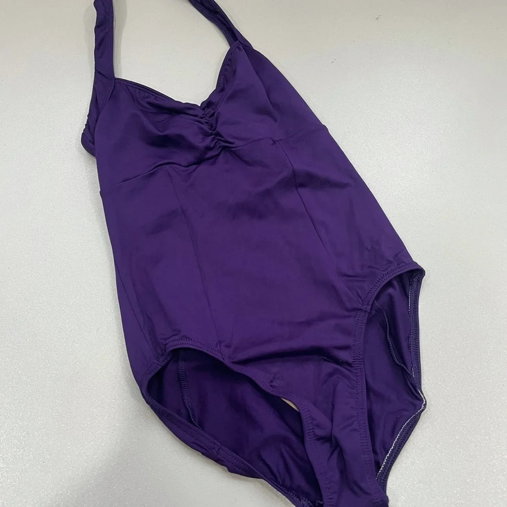 Motionwear Purple Haltertop Leotard Size PA Petite Adult or XS